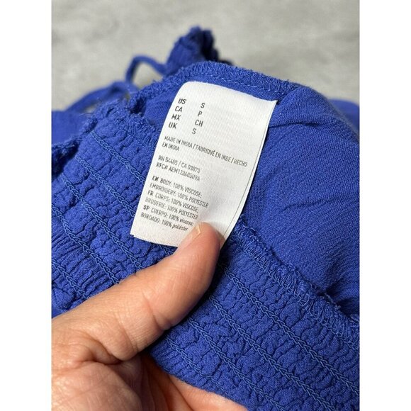 American Eagle Outfitters Women's Small Blue Embroidered Pull-On Shorts - Picture 10 of 10